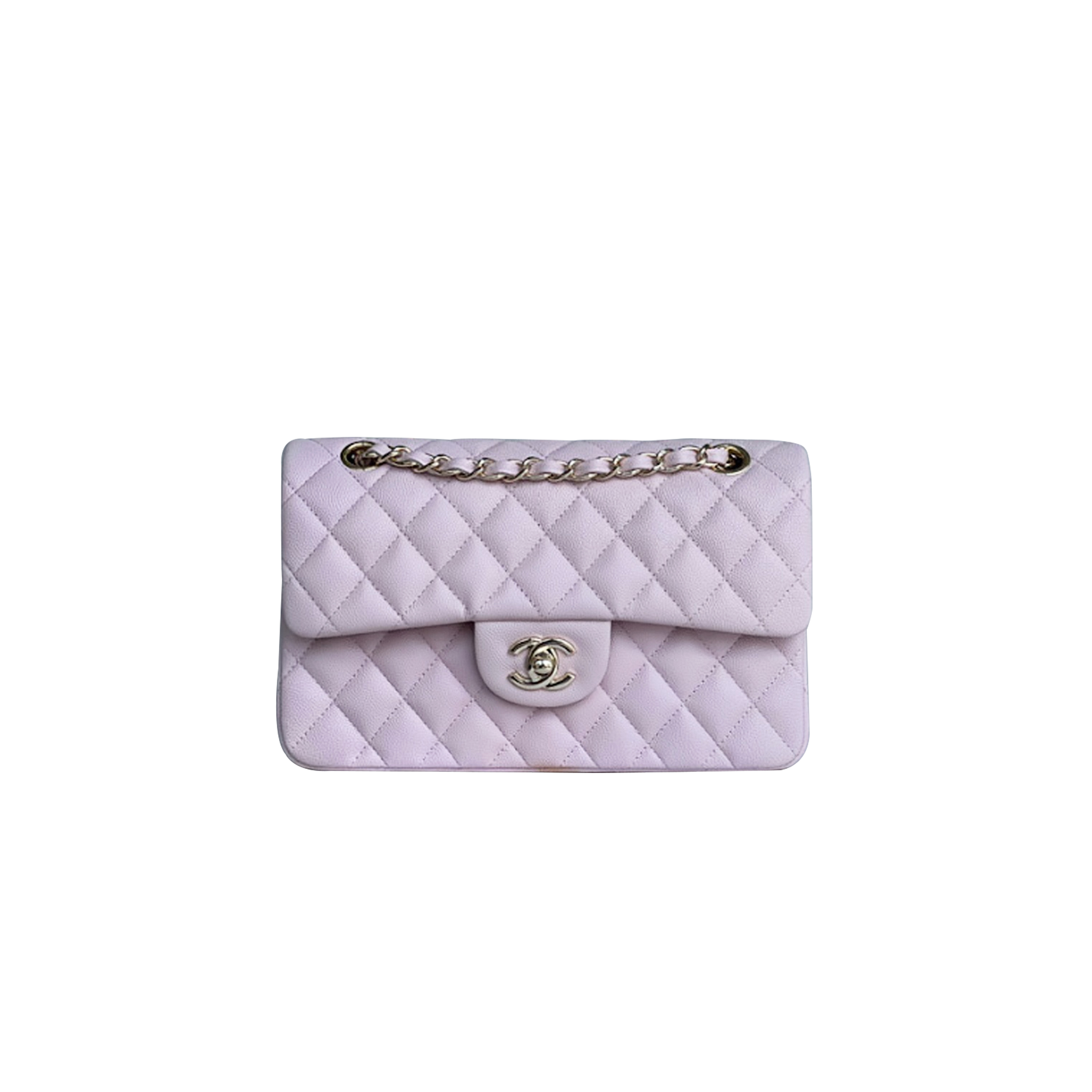 Ch*el classic flap small classic handbag pink purple a01113 (23*13*6cm)